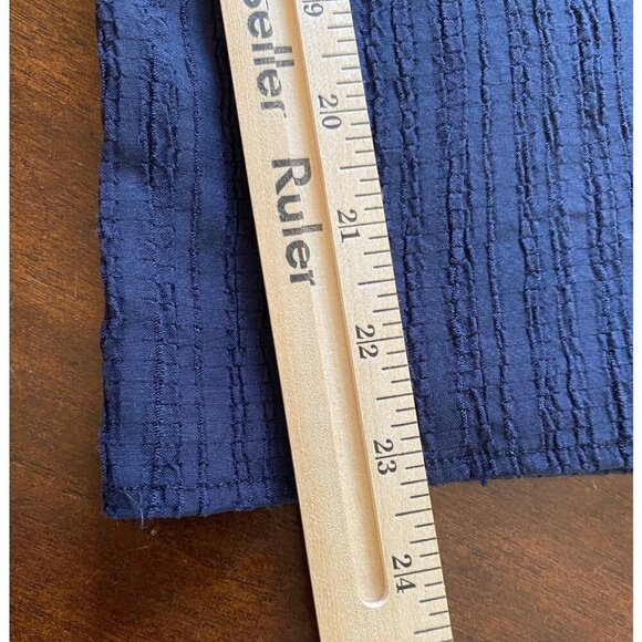 MittoShop Womens Off-Shoulder Jumpsuit L Navy Blue wide Leg Polyester Rayon - Picture 11 of 16